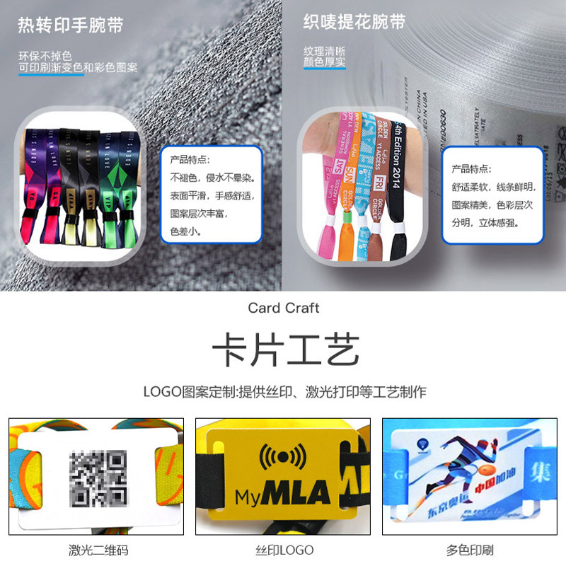 RFID智能卡腕帶織嘜腕帶RFID腕帶智能腕帶織嘜腕帶廠家2